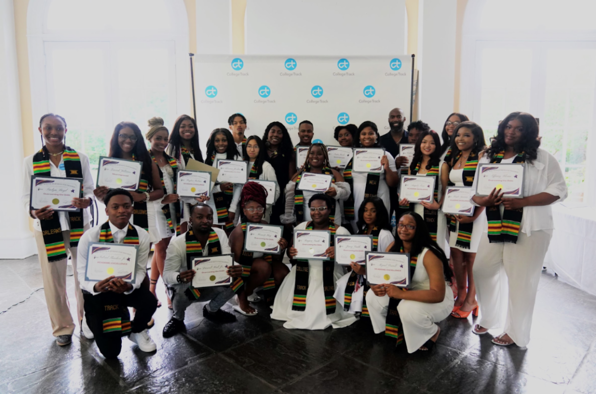 New Orleans students holding certificates